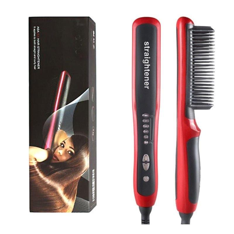 Multifunctional Hair Straightener Comb Anti - Scald Hair Straightening Brush Comb Fast Heating Hair Straightener - Ammpoure Wellbeing