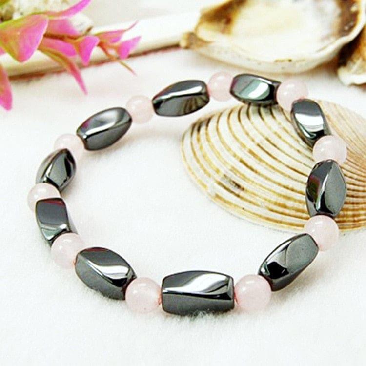 Nature Magnetic Therapy Black Stone Blue Cat Eye Beaded Hematite beads Bracelet biomagnetismo Health Care Weight Loss Bracelet - Ammpoure Wellbeing