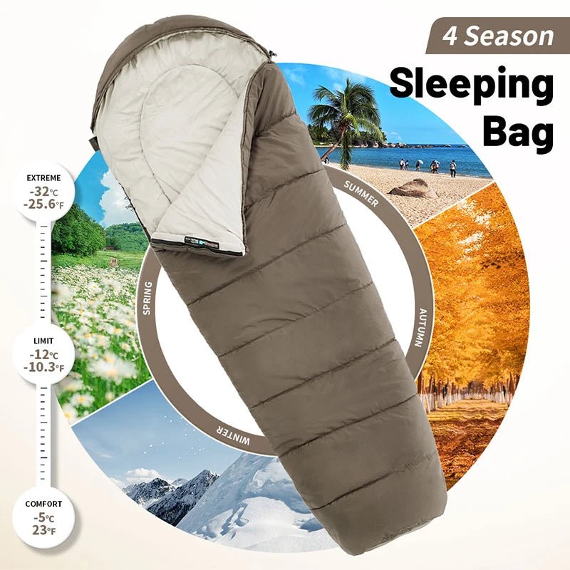 Naturehike Sleeping Bag MJ300 - 1℃ Lightweight MJ600 - 12℃ Mummy Sleeping Bag Outdoor Camping Cotton Winter Sleeping Bag - Ammpoure Wellbeing