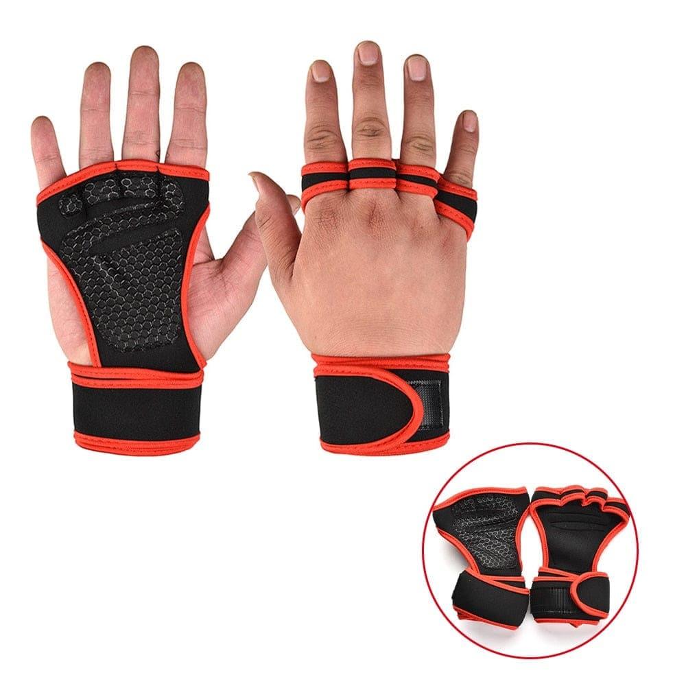 New 1 Pair Weight Lifting Training Gloves Women Men Fitness Sports Body Building Gymnastics Grips Gym Hand Palm Protector Gloves - Ammpoure Wellbeing