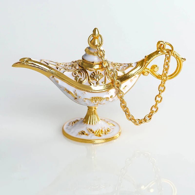 New Aladdin Magic Lamp Decoration Miniature Figurine European Vintage Home Decor Russian Metal Lamp Metal Decoration Crafts - Ammpoure Wellbeing