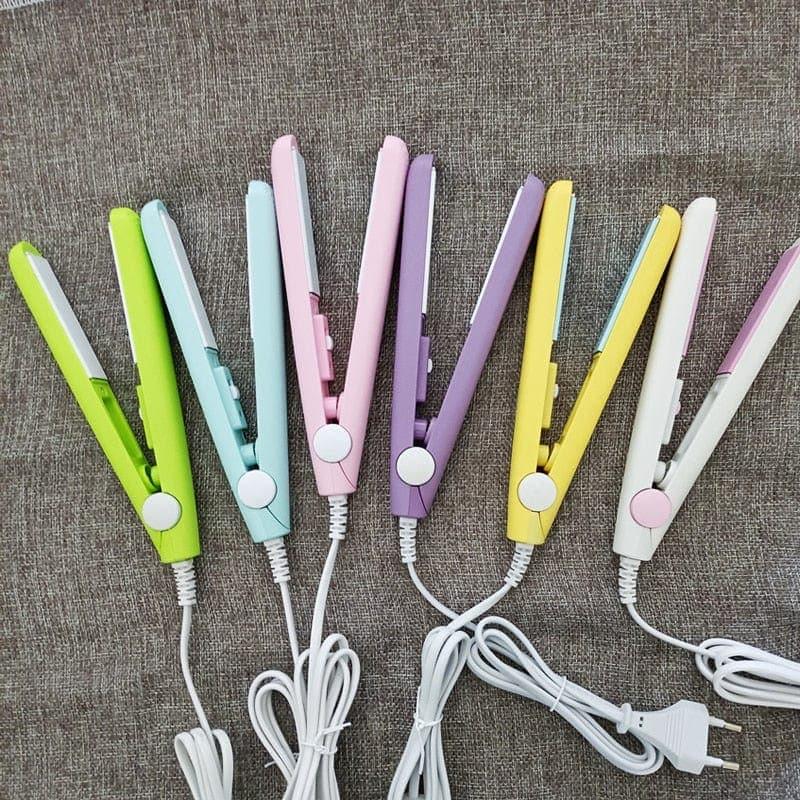 New Curling Iron Mini Hair Straightener Iron Ceramic Straightening Styling Tools Hair Curler Flat Iron Beard Straightener - Ammpoure Wellbeing