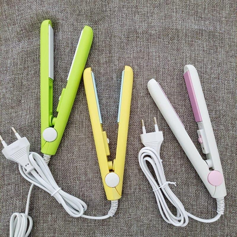 New Curling Iron Mini Hair Straightener Iron Ceramic Straightening Styling Tools Hair Curler Flat Iron Beard Straightener - Ammpoure Wellbeing