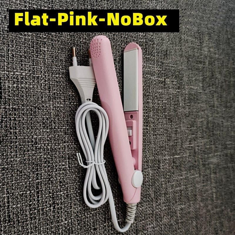 New Curling Iron Mini Hair Straightener Iron Ceramic Straightening Styling Tools Hair Curler Flat Iron Beard Straightener - Ammpoure Wellbeing