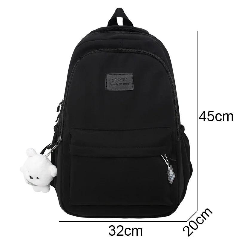 New Female Fashion Lady High Capacity Waterproof College Backpack Trendy Women Laptop School Bags Cute Girl Travel Book Bag Cool - Ammpoure Wellbeing