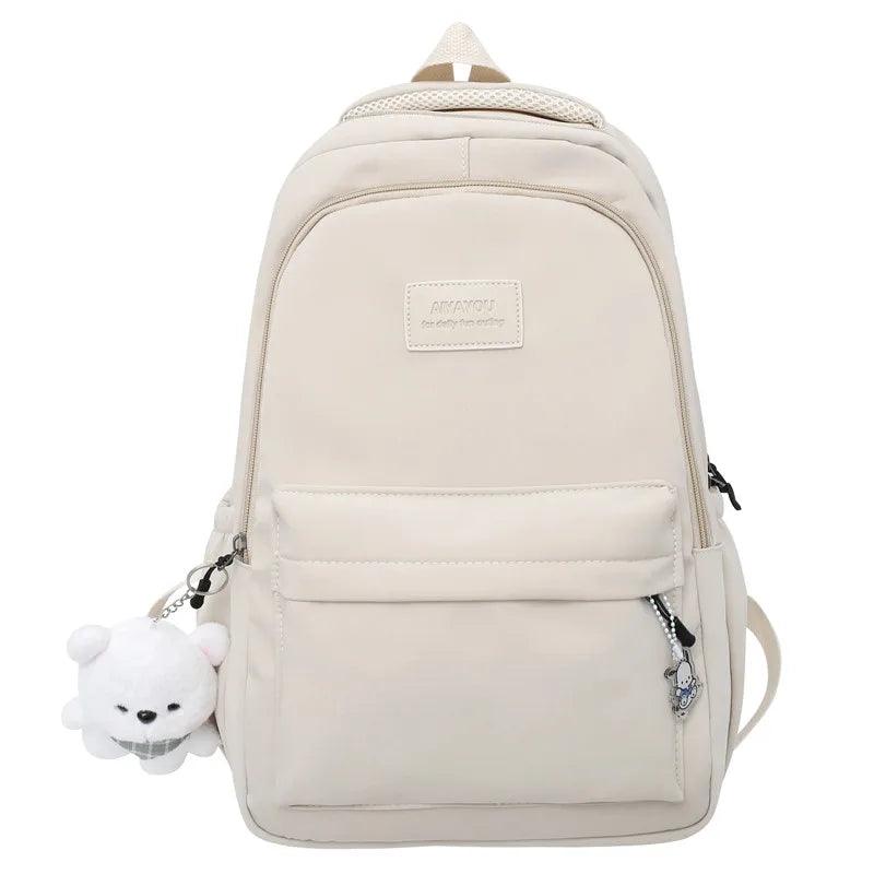 New Female Fashion Lady High Capacity Waterproof College Backpack Trendy Women Laptop School Bags Cute Girl Travel Book Bag Cool - Ammpoure Wellbeing