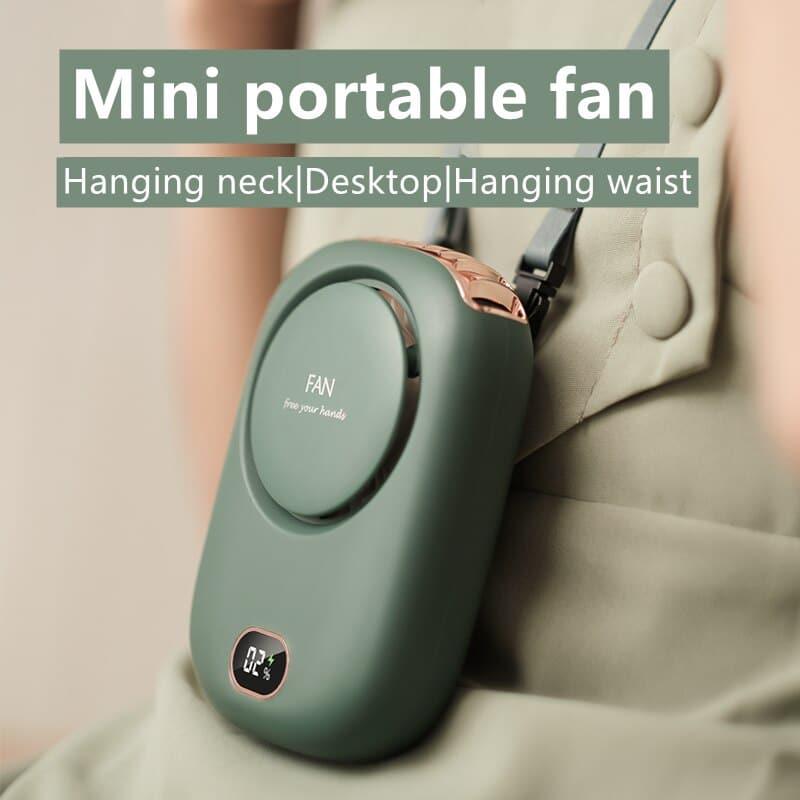 New Mini Portable Fan Portable Rechargeable Bladeless Turbo Ultra Quiet Student Hand Held Fan Outdoor Sports Travel - Ammpoure Wellbeing