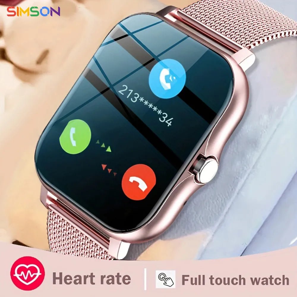 NEW Smart Watch Android Phone 1.44" Color Screen Full Touch Custom Dial Smart Watch Women Bluetooth Call Smart Watch Men - Ammpoure Wellbeing