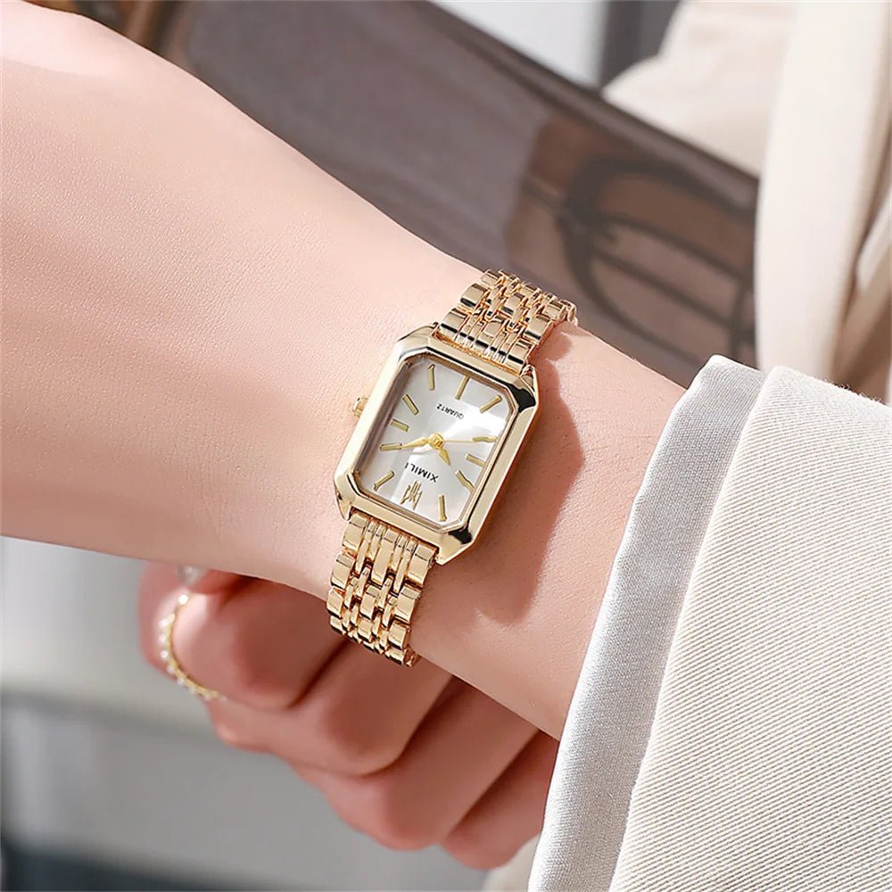 New Women Watch Light Luxury Brand Stainless Steel Ladies Business Watches Female Student Fashion Quartz Wristwatches - Ammpoure Wellbeing