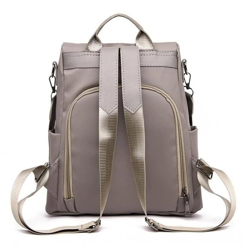 New Women's Multifunction Backpack Casual Nylon Solid Color School Bag For Girls Fashion Detachable Strap Travel Shoulder Bag - Ammpoure Wellbeing