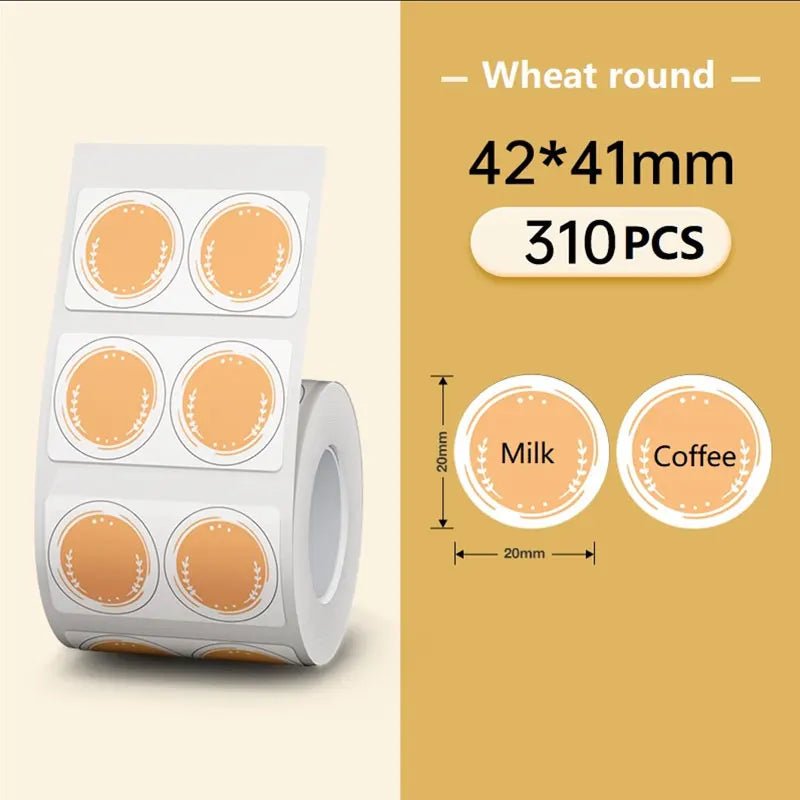 NiiMBOT B21 B3S B1 Round Label Printing Sticker Self - adhesive Thermal Waterproof Digital Number Cake Sealing Sticker Paper - Ammpoure Wellbeing