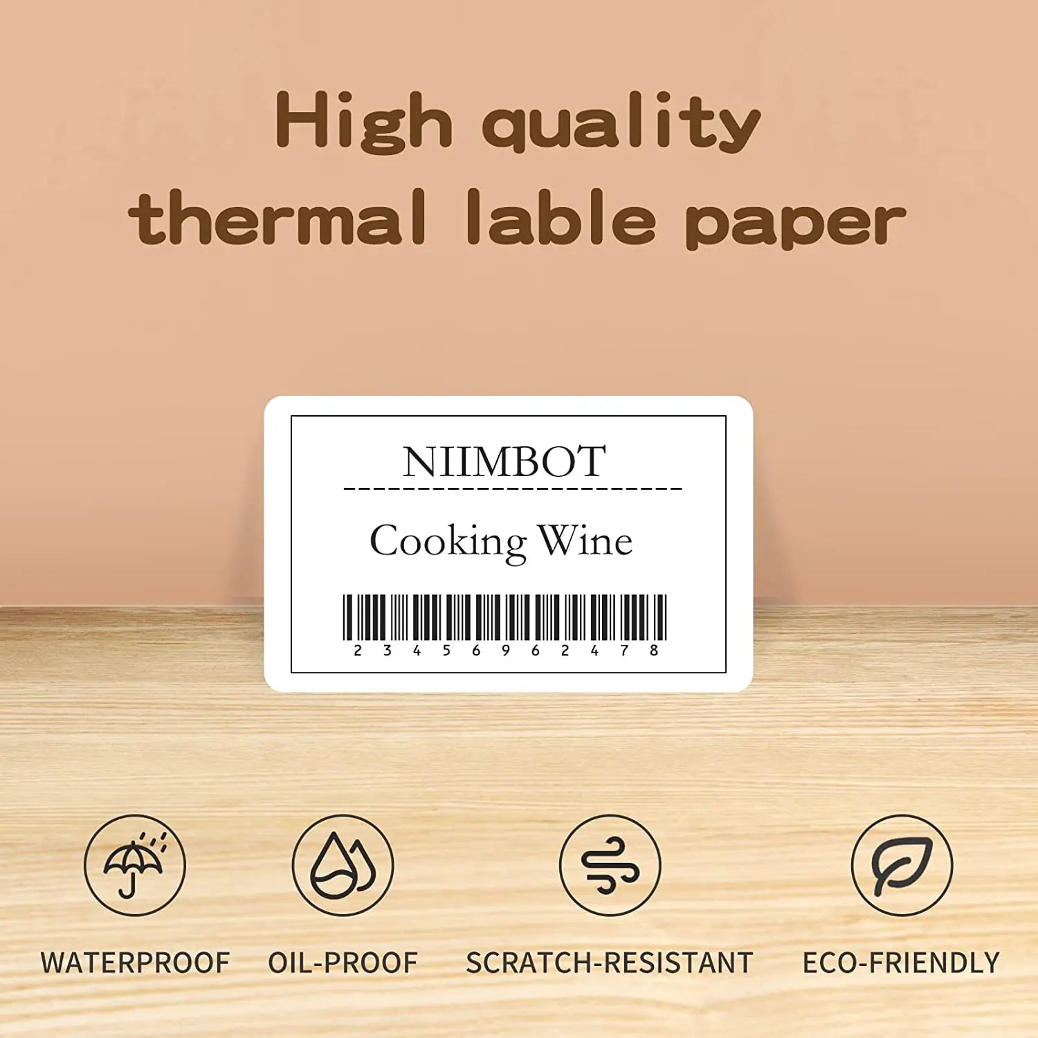 NiiMBOT B21 B3S B1 Round Label Printing Sticker Self - adhesive Thermal Waterproof Digital Number Cake Sealing Sticker Paper - Ammpoure Wellbeing