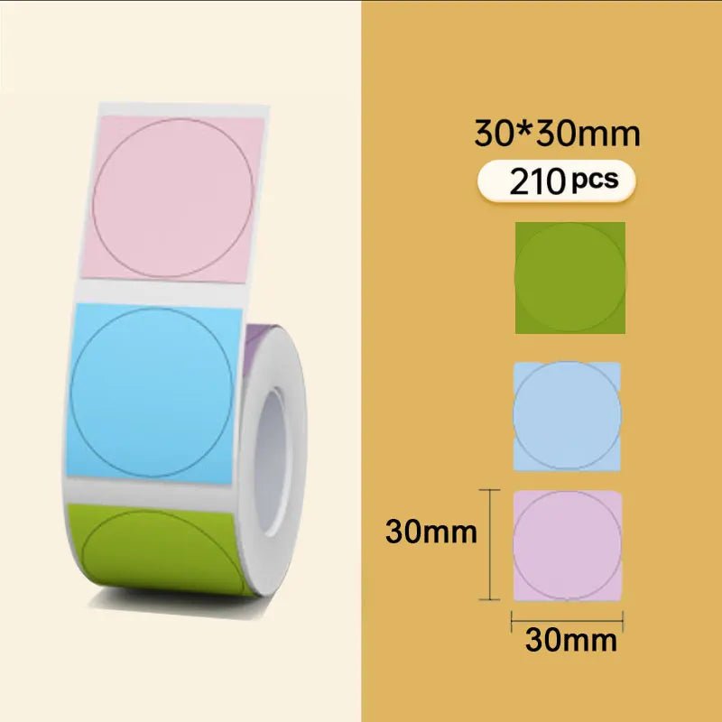 NiiMBOT B21 B3S B1 Round Label Printing Sticker Self - adhesive Thermal Waterproof Digital Number Cake Sealing Sticker Paper - Ammpoure Wellbeing