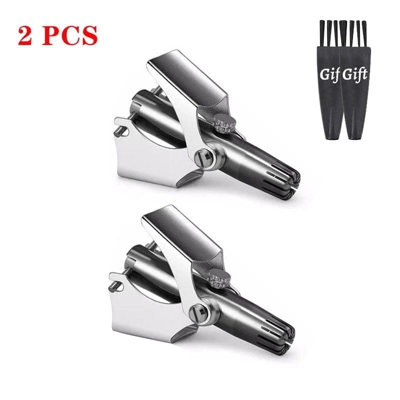 Nose Hair Trimmer for Men Stainless Steel Manual Trimmer For Nose Vibrissa Razor Shaver Washable Portable Nose Ear Hair Trimmer - Ammpoure Wellbeing