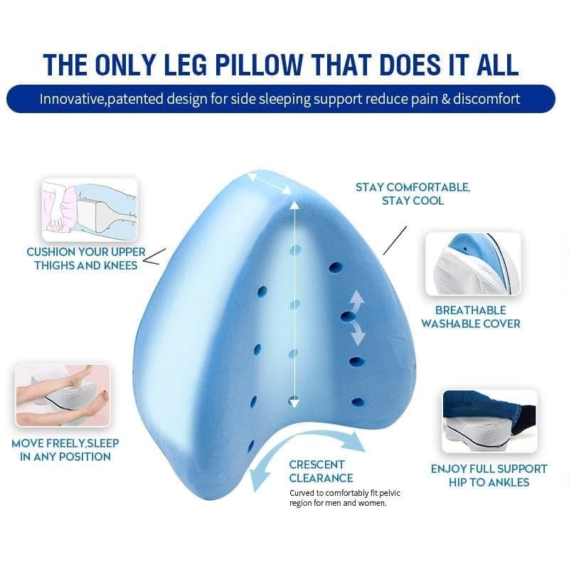 Orthopedic Memory Foam Pillow for in - between knees for side sleepers and pregnant women - Ammpoure Wellbeing