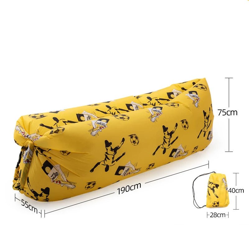 Outdoor Camping Cots Lazy Air Sofa Folding Portable Air Mattress Bed Waterproof Beach Sleeping Bag Travel Hike Gadget - Ammpoure Wellbeing