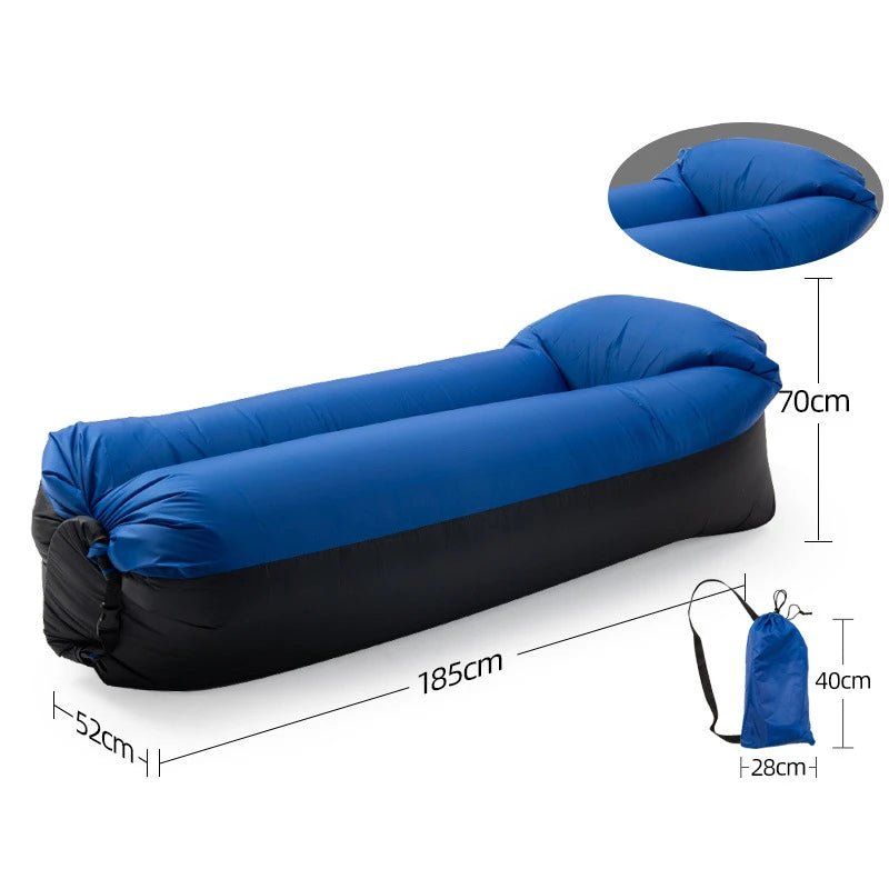 Outdoor Camping Cots Lazy Air Sofa Folding Portable Air Mattress Bed Waterproof Beach Sleeping Bag Travel Hike Gadget - Ammpoure Wellbeing