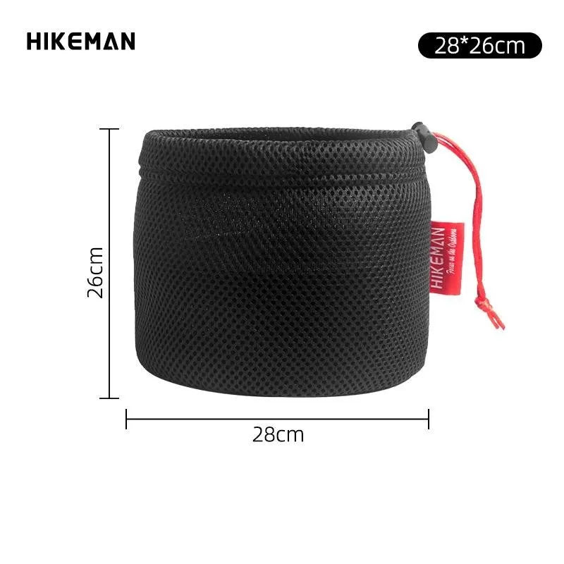 Outdoor Camping Pot Storage Bag Portable Picnic Cookware Storage Bag Sandwich Mesh Drawstring Pocket - Ammpoure Wellbeing