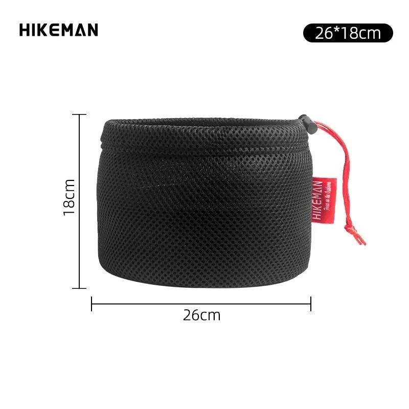 Outdoor Camping Pot Storage Bag Portable Picnic Cookware Storage Bag Sandwich Mesh Drawstring Pocket - Ammpoure Wellbeing