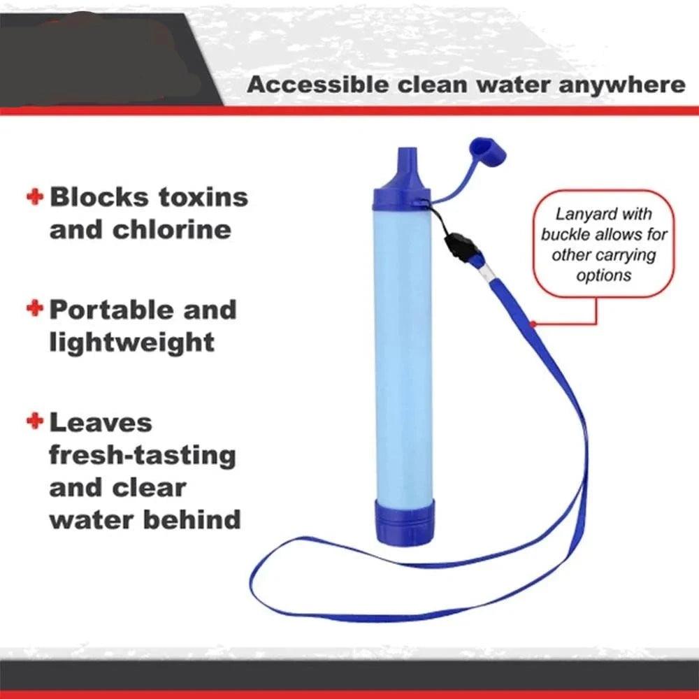 Outdoor Water Purifier Camping Hiking Emergency Life Portable Purifier Water Filter Suitable for Streams, Lakes Outdoors Camping - Ammpoure Wellbeing