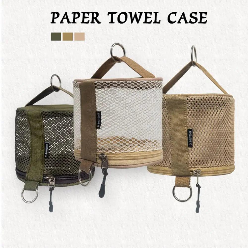 Paper Tissue Holder Paper Tissue Case Outdoor Travel Napkin Tissue Case Holder Toilet Paper Storage Bag with Zipper for Camping - Ammpoure Wellbeing