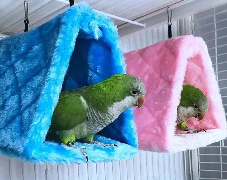 Pet Bird Parrot Cages Warm Hammock Hut Tent Fashion Bed Hanging Cave for Sleeping and Hatching Cage Decoration - Ammpoure Wellbeing