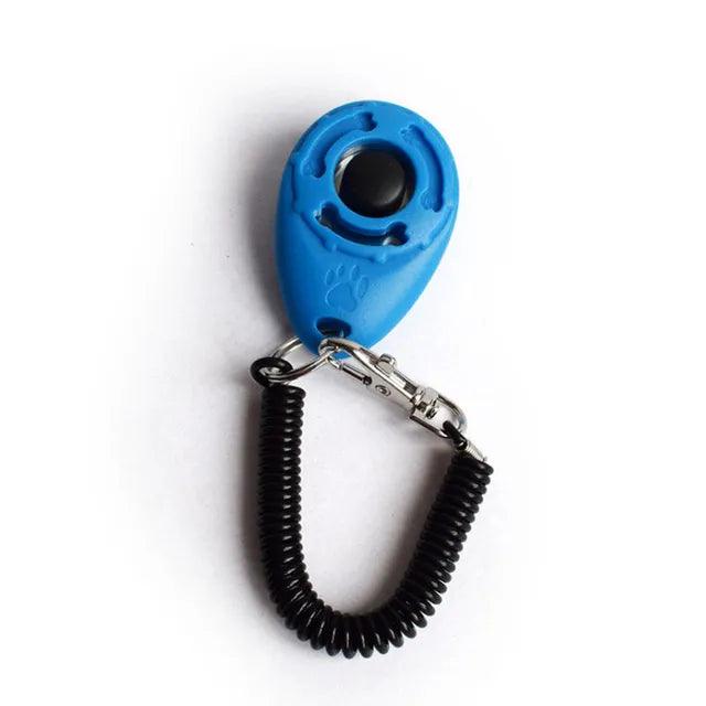 Pet Cat Dog Training Clicker Plastic New Dog Click Trainer Portable Auxiliary Adjustable Wristband Sound Key Chain Dog Supplies - Ammpoure Wellbeing