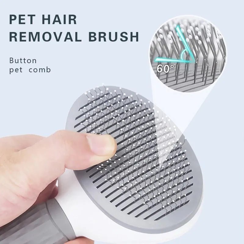 Pet Dog Brush Cat Comb Self Cleaning Pet Hair Remover Brush For Dogs Cats Grooming Tools Pets Dematting Comb Dogs Accessories - Ammpoure Wellbeing