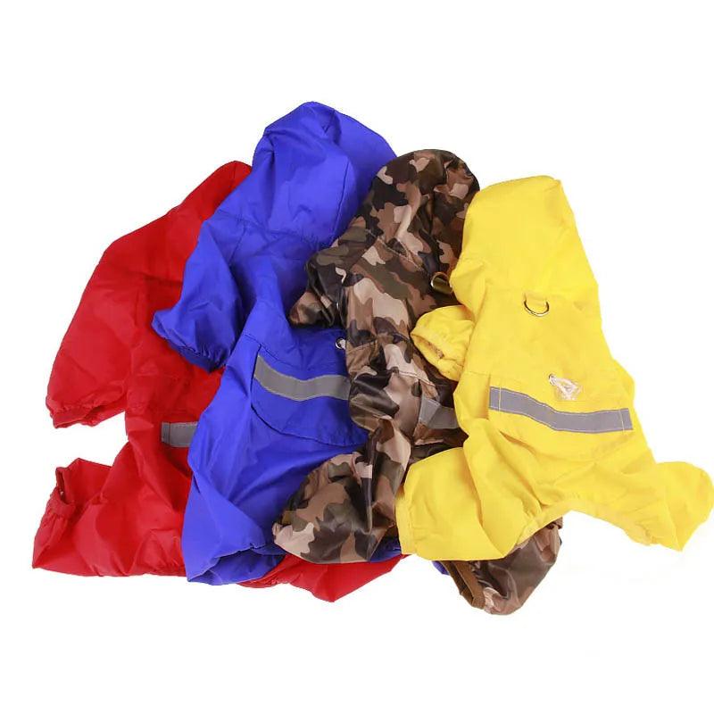 Pet Dog Rain Coat Cat Raincoat Outdoor Rainwear Hood Apparel Jumpsuit Puppy Rainy Day Casual Waterproof Jacket Pet Supplies - Ammpoure Wellbeing