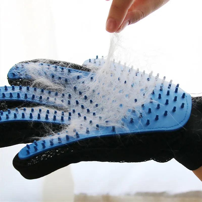 Pet Glove Cat Grooming Glove Cat Hair Deshedding Brush Gloves Dog Comb for Cats Bath Hair Remover Clean Massage Brush For Animal - Ammpoure Wellbeing