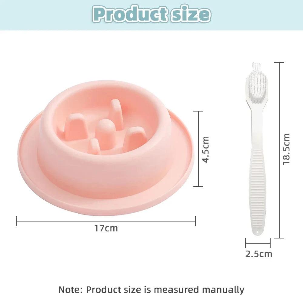 Pet Slow Food Bowl Dog Anti Suffocation Bowl Slow Food Plastic Puppy Cat Bowl Anti Swallow Plate Healthy Feeding Food Supplies - Ammpoure Wellbeing