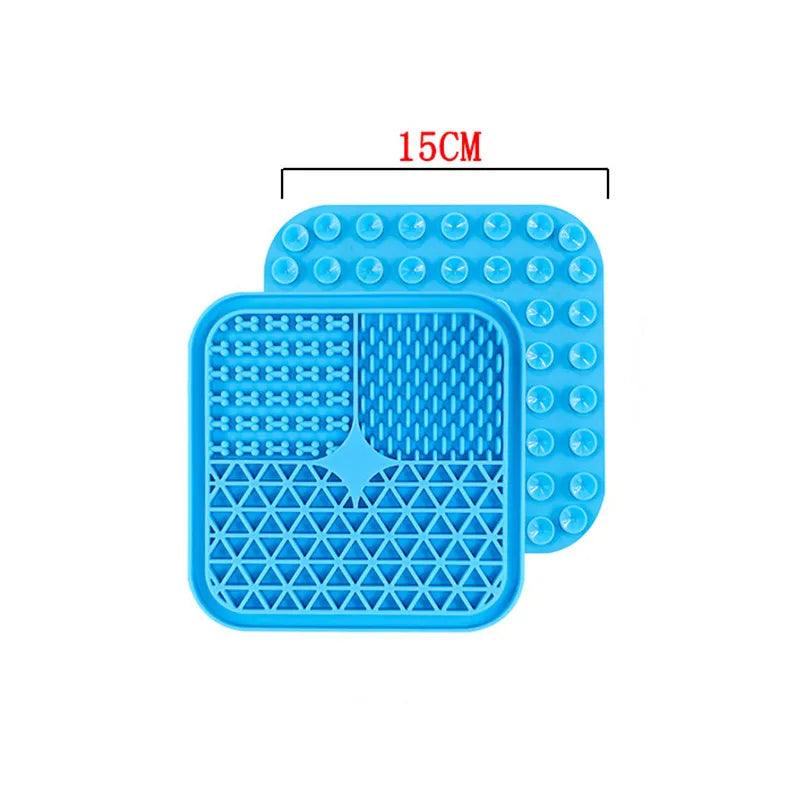 Pet Supplies Dog Cat Lick Pad Square Round Sucker Slow Food Pad Shower Distraction Pad Silicone Lick Pad Slow Food Tray - Ammpoure Wellbeing