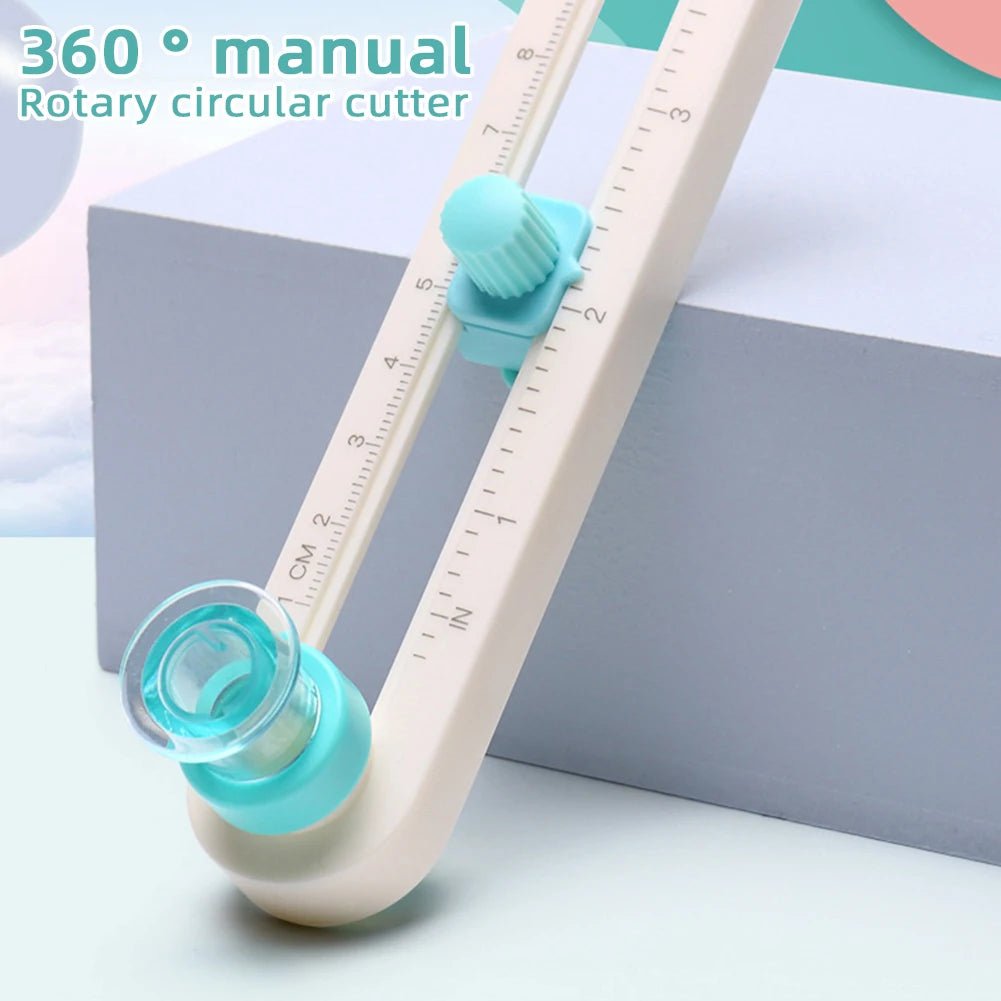 Plastic 2 - 20cm Circle Paper Cutter Multifunctional Craft Cutting Tools Paper Scrapbooking Cards Cutters For Home Study Offices - Ammpoure Wellbeing