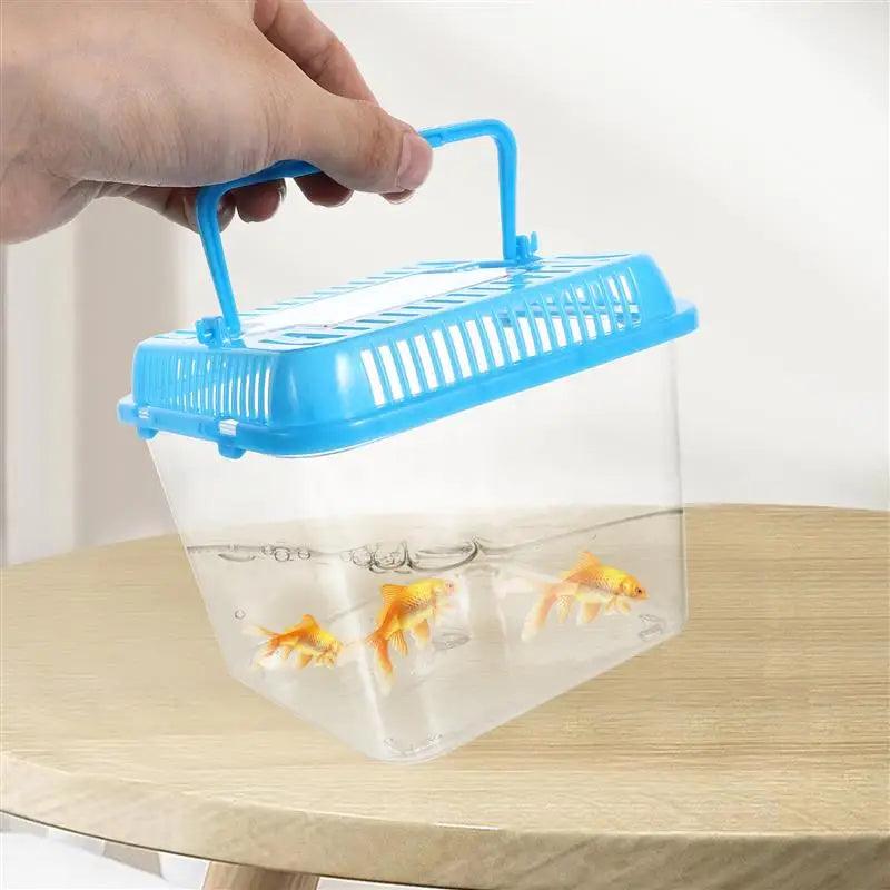 Plastic Turtle Fish Tank Turtle Holder Reptile Carrier Turtle Tank Hermit Crab Cage Portable Aquarium Plastic Fish Bowls Turtle Habitat Leopard Gecko Tank Lizard Tank Crawl Beard - Ammpoure Wellbeing