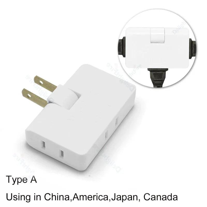 Plug Adapter 3 in 1 Travel Adapter Electrical Plug US To Euro Plug Power Converter Power Adapters Electric AC Outlet - Ammpoure Wellbeing