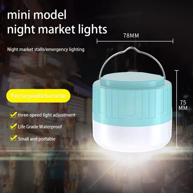 Portable Camping Lights Rechargeable lamp Led Light Lantern Emergency Bulb High Power Tents Lighting Flashlight Equipment Bulb - Ammpoure Wellbeing