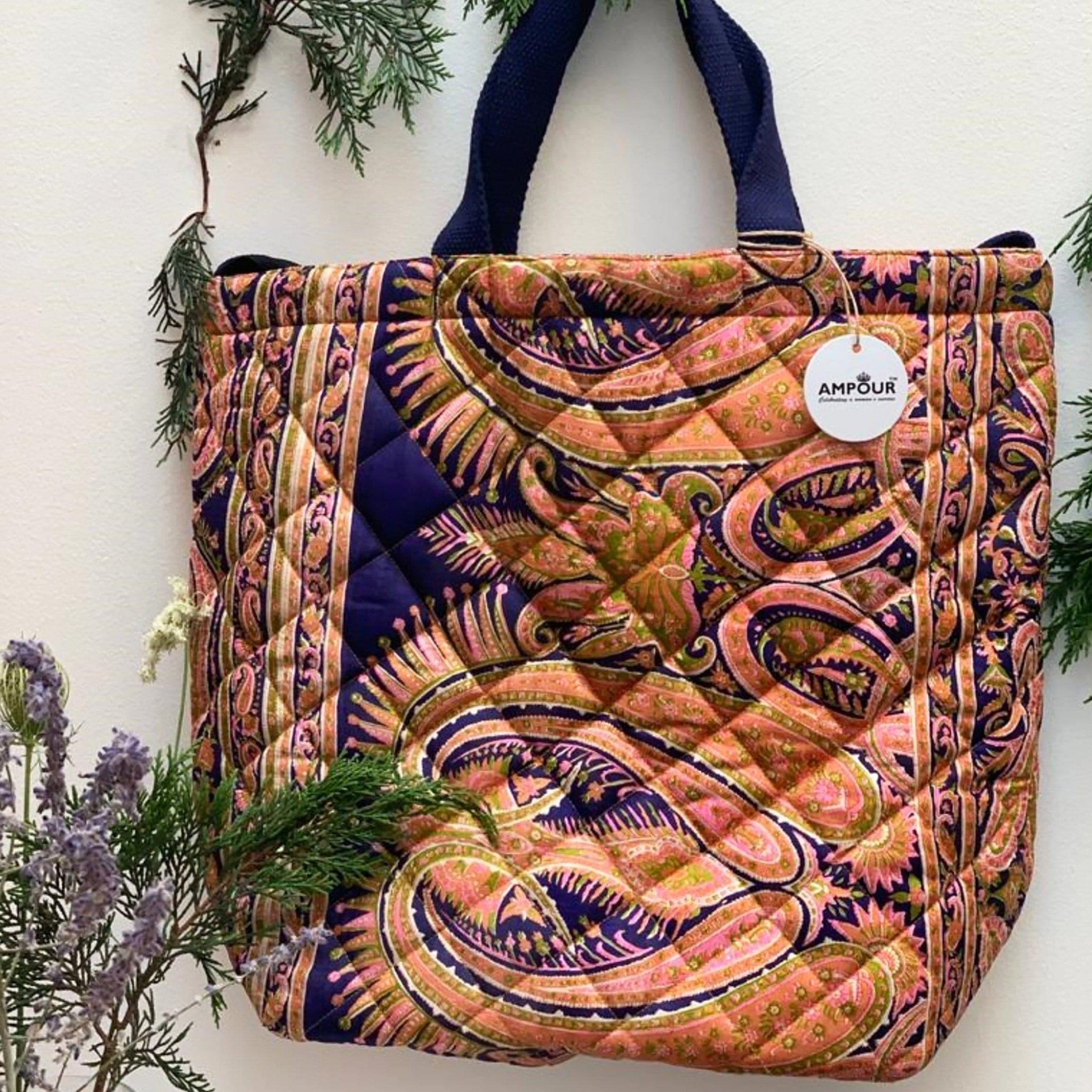 Premium Recycled Silk Tote Bag (One - Off Print) - Ammpoure Wellbeing