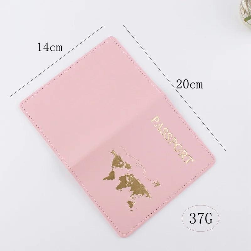 PU Leather Travel Passport Cover Fashion 2024 Women Passport Holder Case for Men Travel Document Credit Card Case - Ammpoure Wellbeing