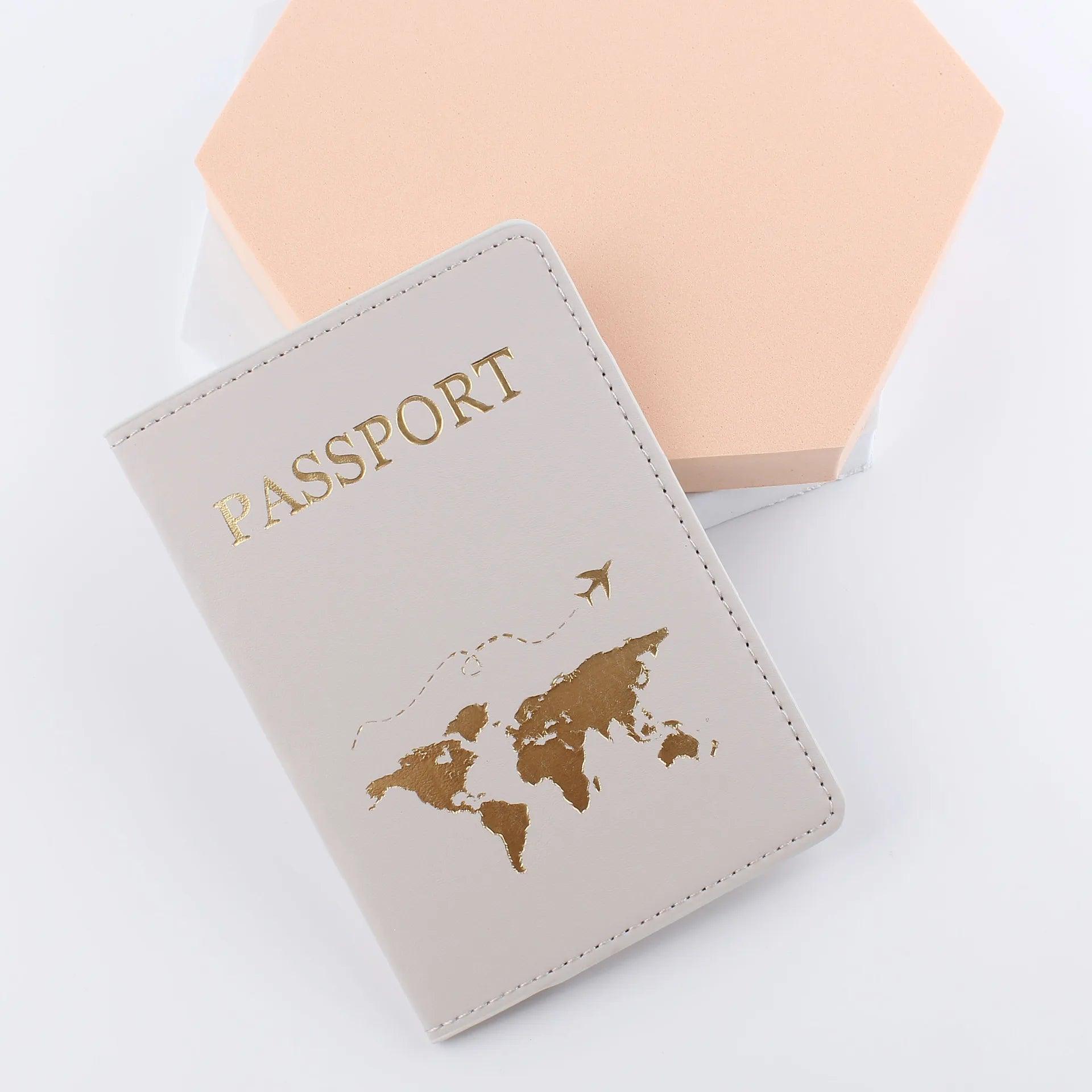 PU Leather Travel Passport Cover Fashion 2024 Women Passport Holder Case for Men Travel Document Credit Card Case - Ammpoure Wellbeing