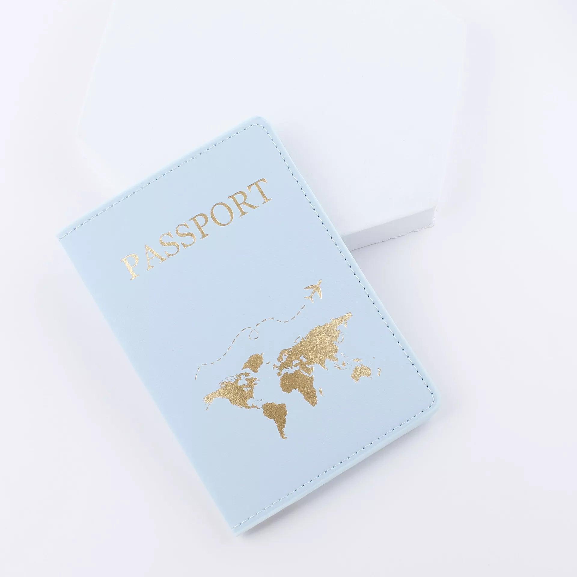 PU Leather Travel Passport Cover Fashion 2024 Women Passport Holder Case for Men Travel Document Credit Card Case - Ammpoure Wellbeing