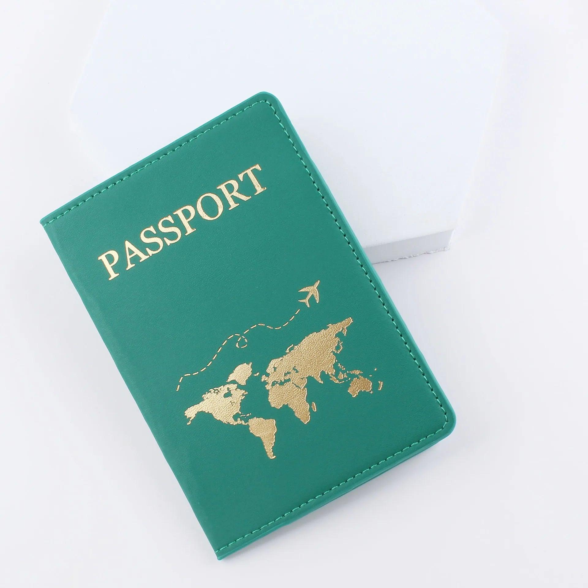 PU Leather Travel Passport Cover Fashion 2024 Women Passport Holder Case for Men Travel Document Credit Card Case - Ammpoure Wellbeing