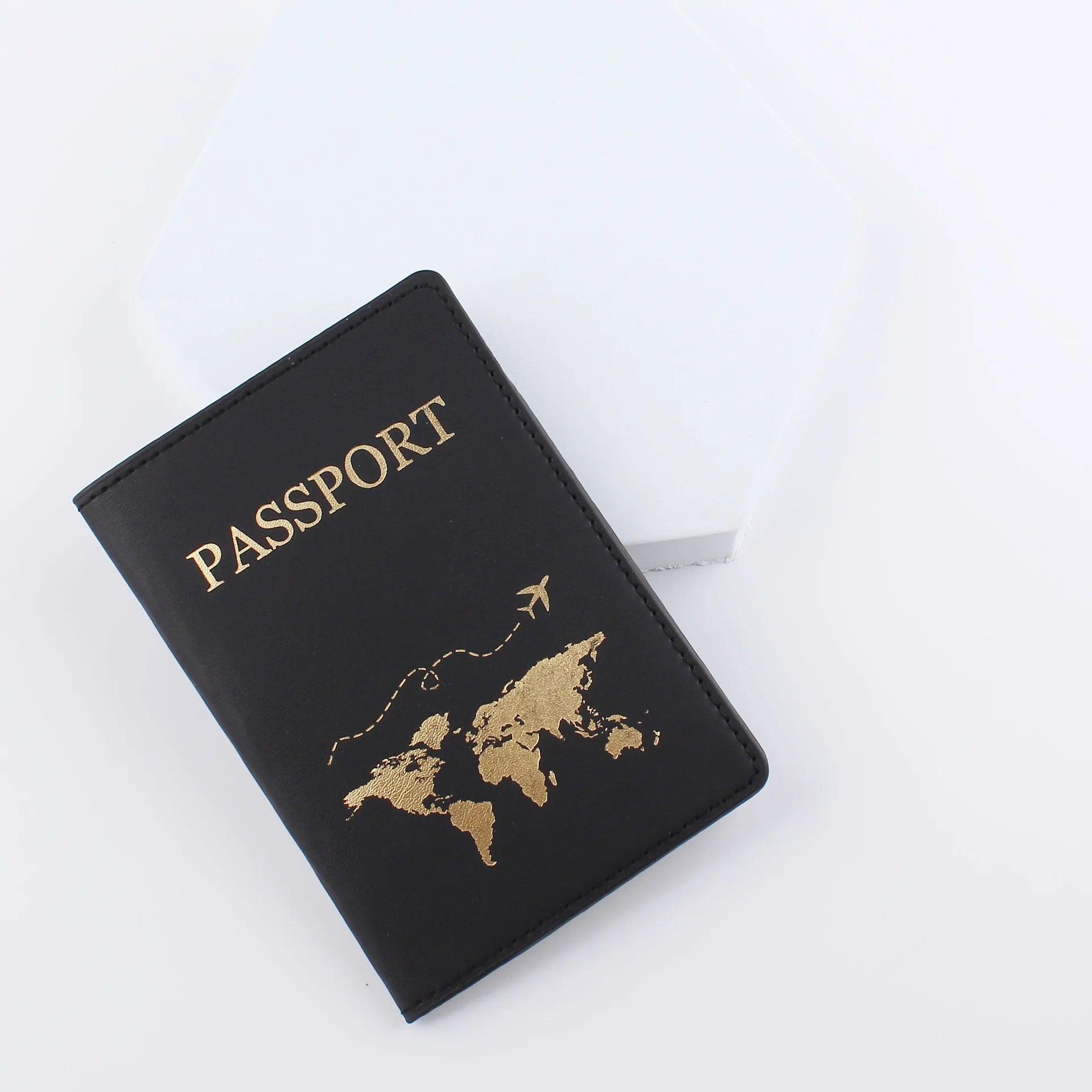 PU Leather Travel Passport Cover Fashion 2024 Women Passport Holder Case for Men Travel Document Credit Card Case - Ammpoure Wellbeing