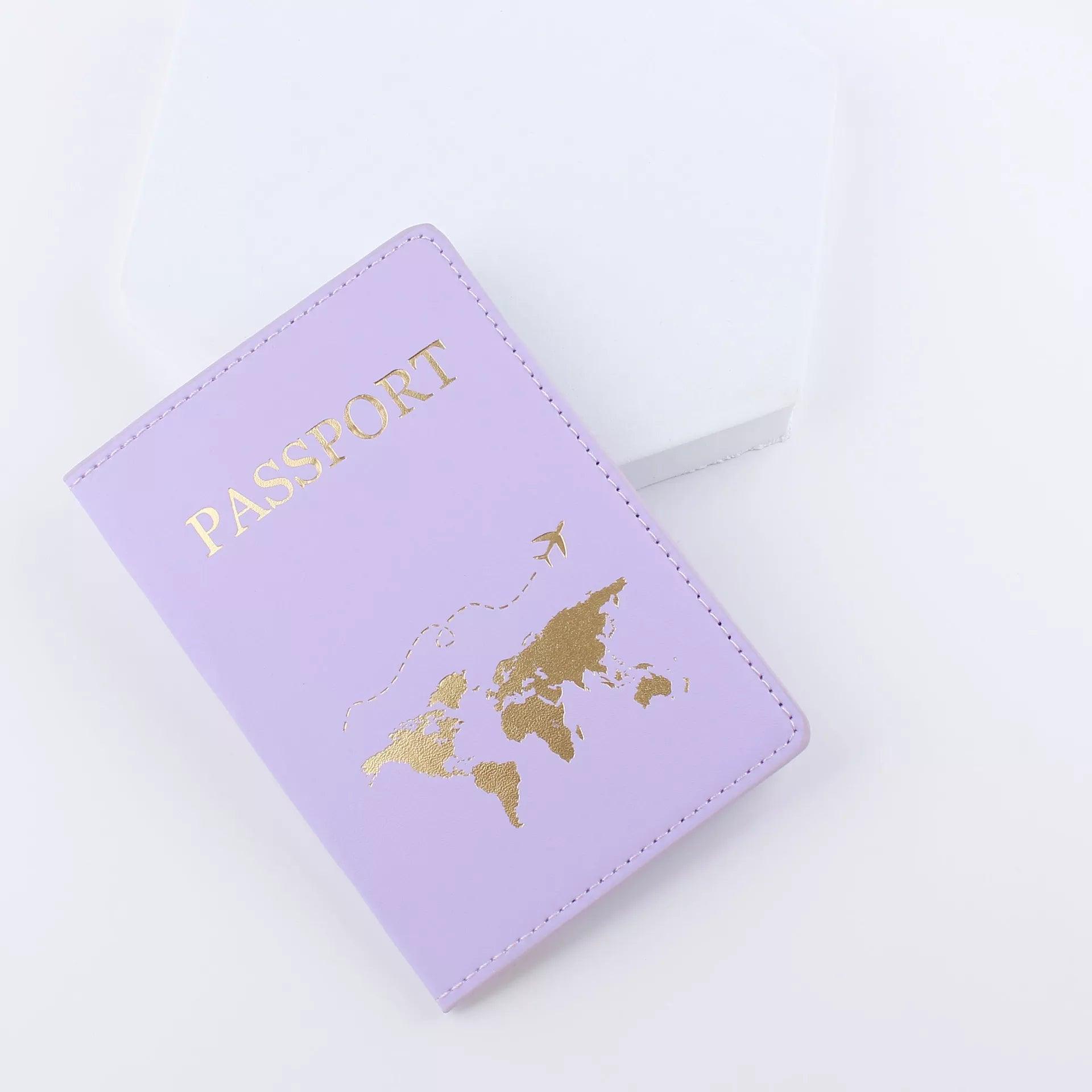 PU Leather Travel Passport Cover Fashion 2024 Women Passport Holder Case for Men Travel Document Credit Card Case - Ammpoure Wellbeing