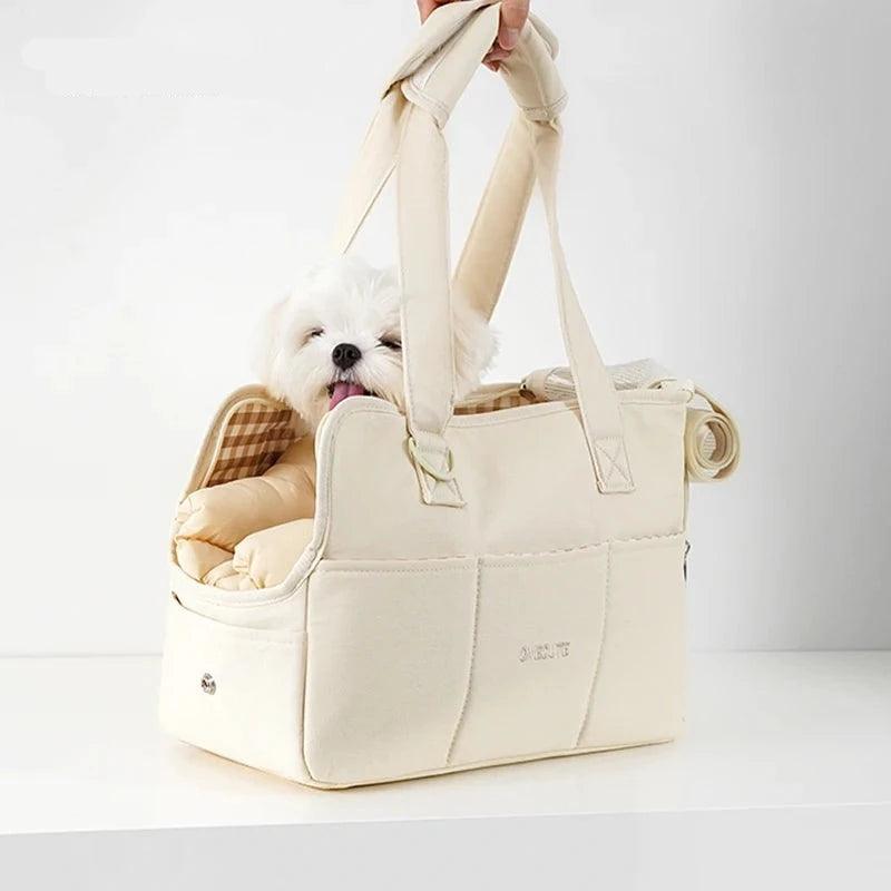 Puppy Go Out Portable Shoulder Handbag Dog Bag Pet Cat Chihuahua Yorkshire Dog Supplies Suitable For Small Dogs dog carrier - Ammpoure Wellbeing