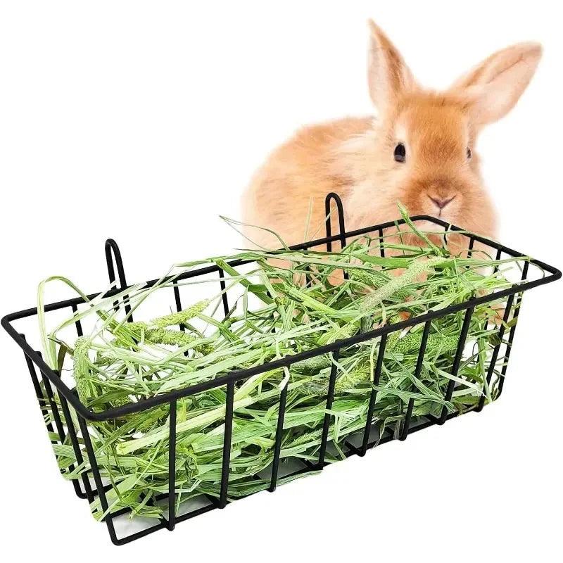 Rabbit Food Basket Grass Rack Rabbit Grass Frame Hay Feeder Rabbit Spring Grass Frame Grass Hay Bowl Rack Pet Food Container - Ammpoure Wellbeing