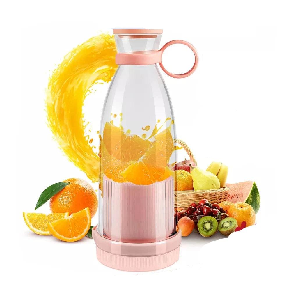 Rechargeable Mixers Fresh Fruit Juicers Blue/Pink Usb Portable Juice Bottle Mini Fast Electric Blender Smoothie Ice Maker - Ammpoure Wellbeing