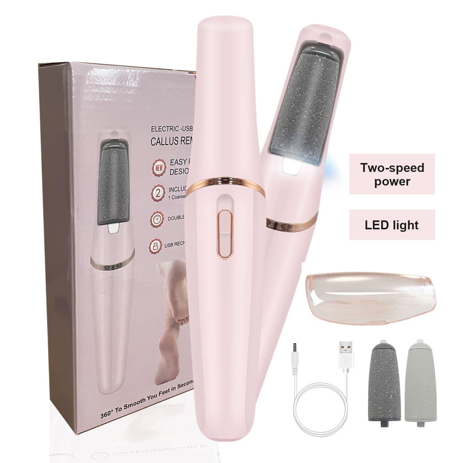 Rechargeable pedicure machine pink electric foot callus remover electric foot grinder callus remover foot file hard skin remover - Ammpoure Wellbeing