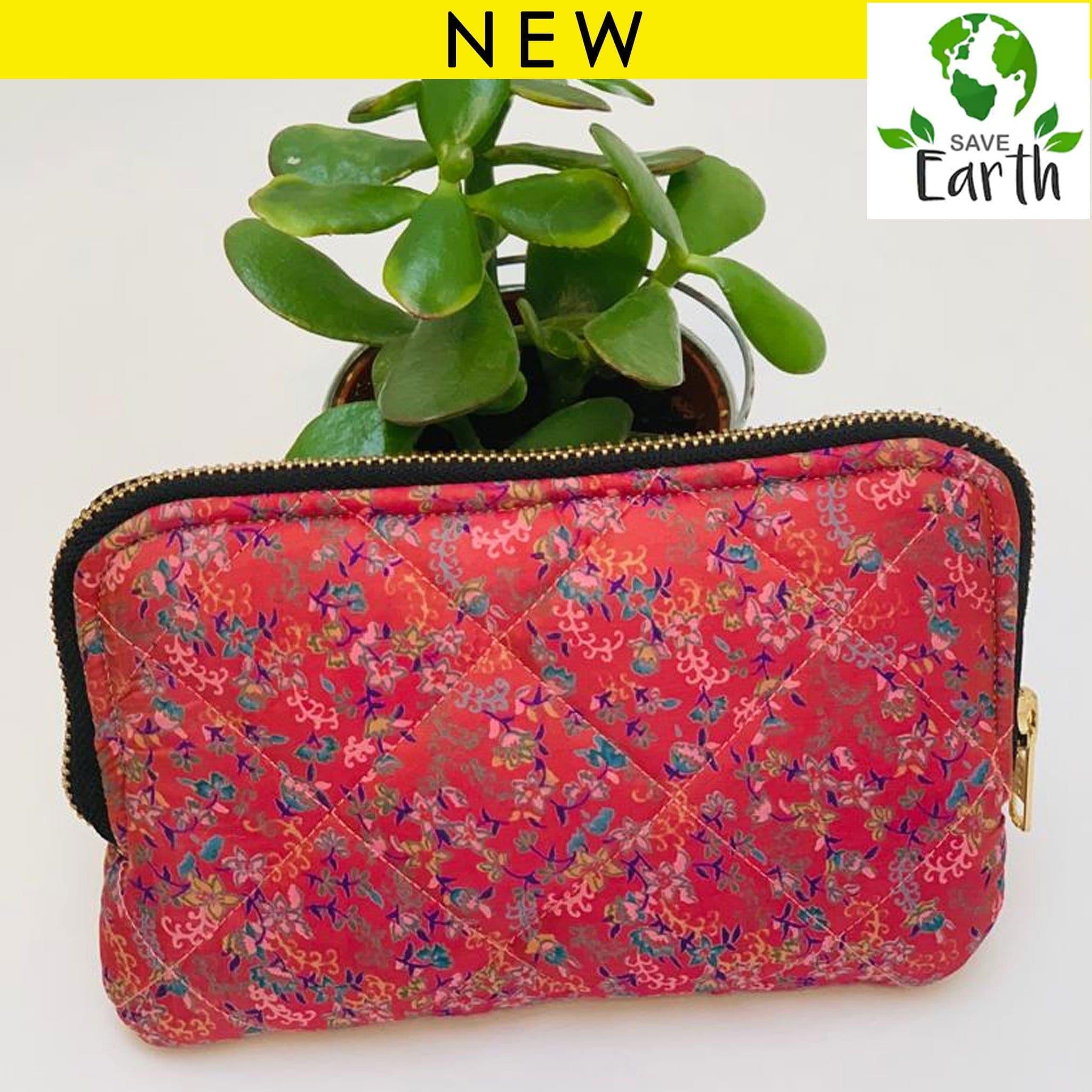 Recycled Silk Cosmetic Bag (One - Off Print) - Ammpoure Wellbeing