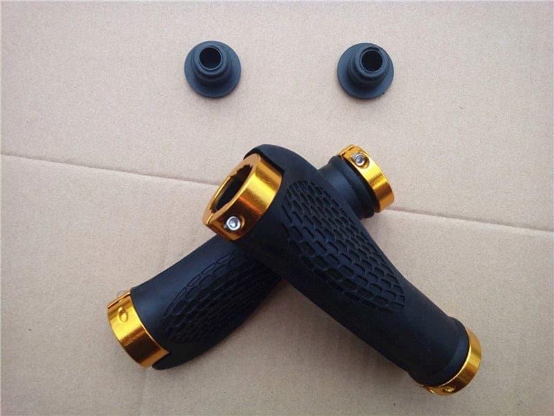 Rubber Bike Handlebar Grip Anti - Skid Ergonomic Mountain MTB Cycling Parts Bicycle Grips Black Gold Red Blue - Ammpoure Wellbeing