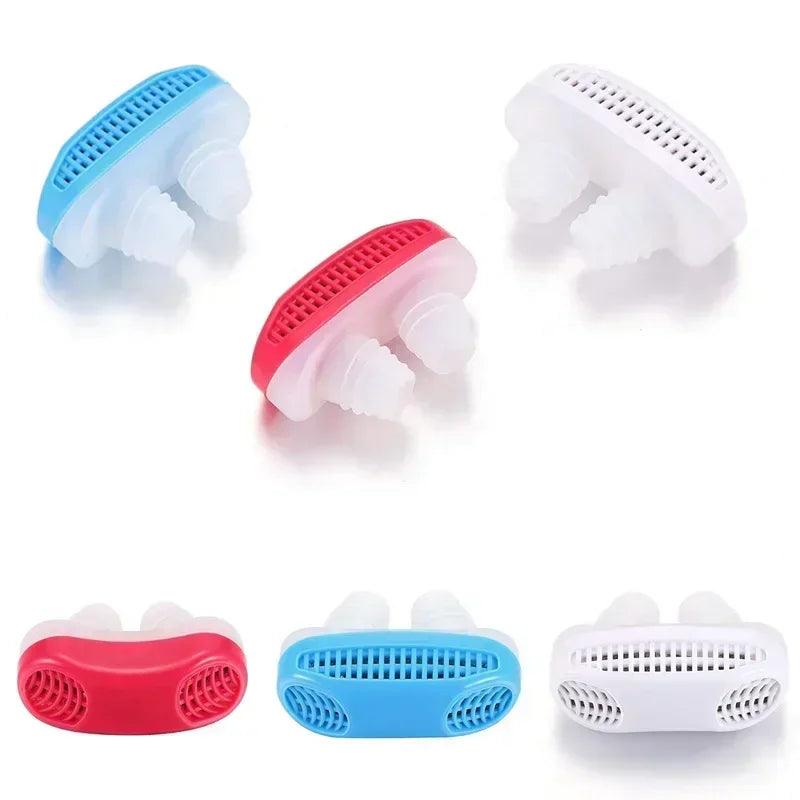 Silicone Anti Snoring Nasal Dilators Anti Snore Nose Clip Sleep Tray Sleeping Aid Apnea Guard Night Device - Ammpoure Wellbeing